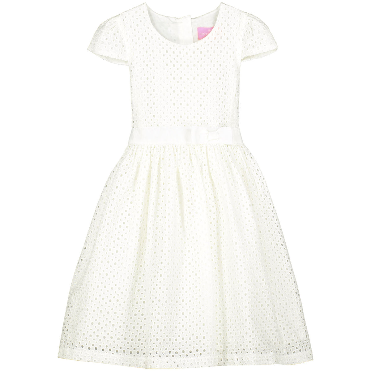 Girls Designer White Cotton Embroidered Dress | Holly Hastie London