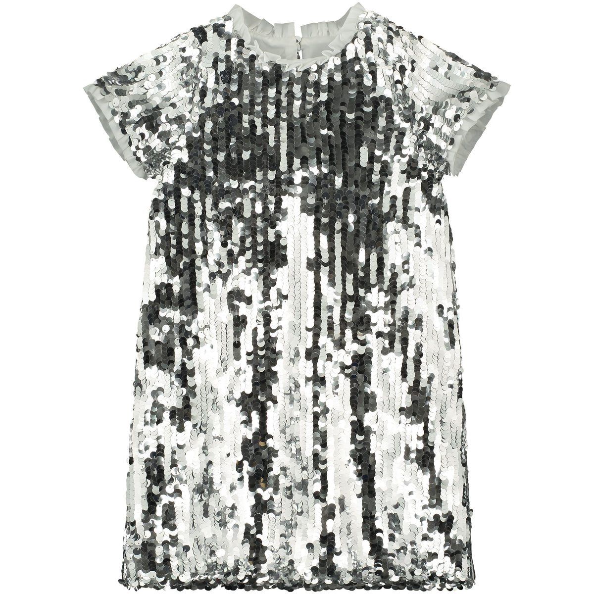 Girls Party Dress Coco Sequin Silver | Holly Hastie London