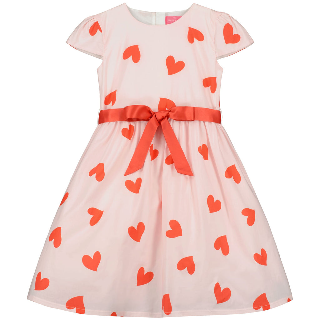 Love Heart Valentines Girls Party Dress, Pink & Red | Holly Hastie London –  Holly Hastie