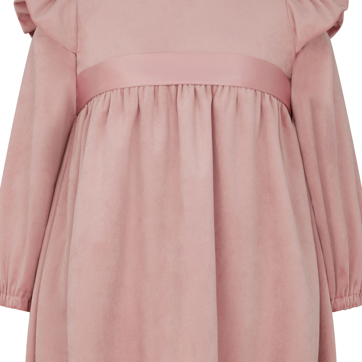 Chloe Velvet & Satin Bow Girls Party Dress Pink | Holly Hastie London