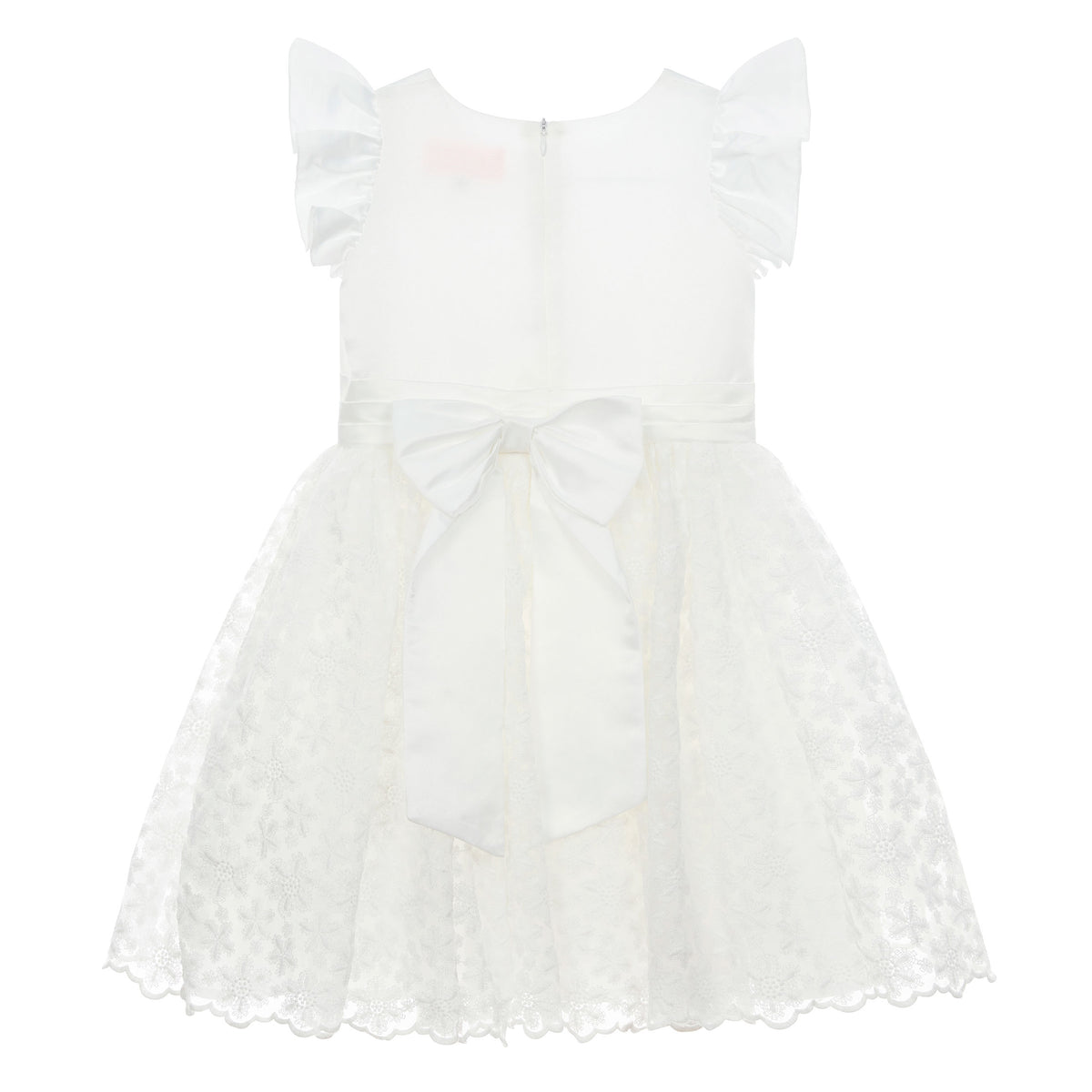 Juliette Floral Embroidered Girls Occasion Dress White | Holly Hastie London