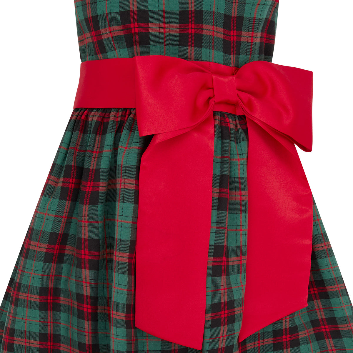 Holly Hastie Luxury Childrenswear Cameron Plaid & Satin Bow Girls Party Dress, Green Holly Hastie | Girls Fashion Holly Hastie Luxury Childrenswear Cameron Plaid & Satin Bow Girls Party Dress, Green Holly Hastie | Girls Fashion
