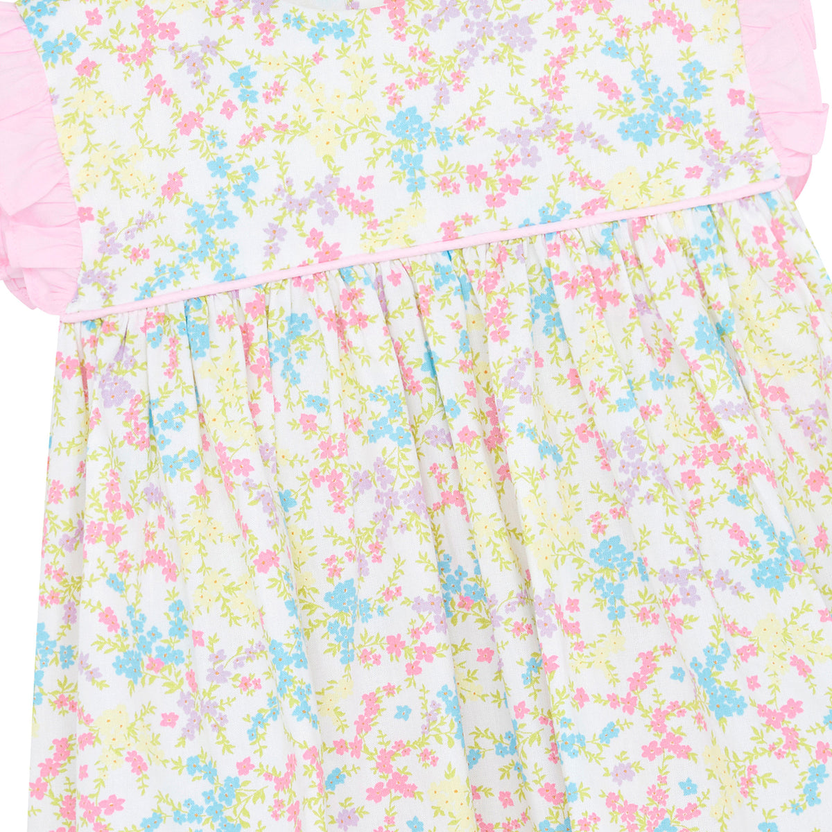Little Princess Beatrice Tiny Floral Cotton Baby Dress Pink White | Holly Hastie London
