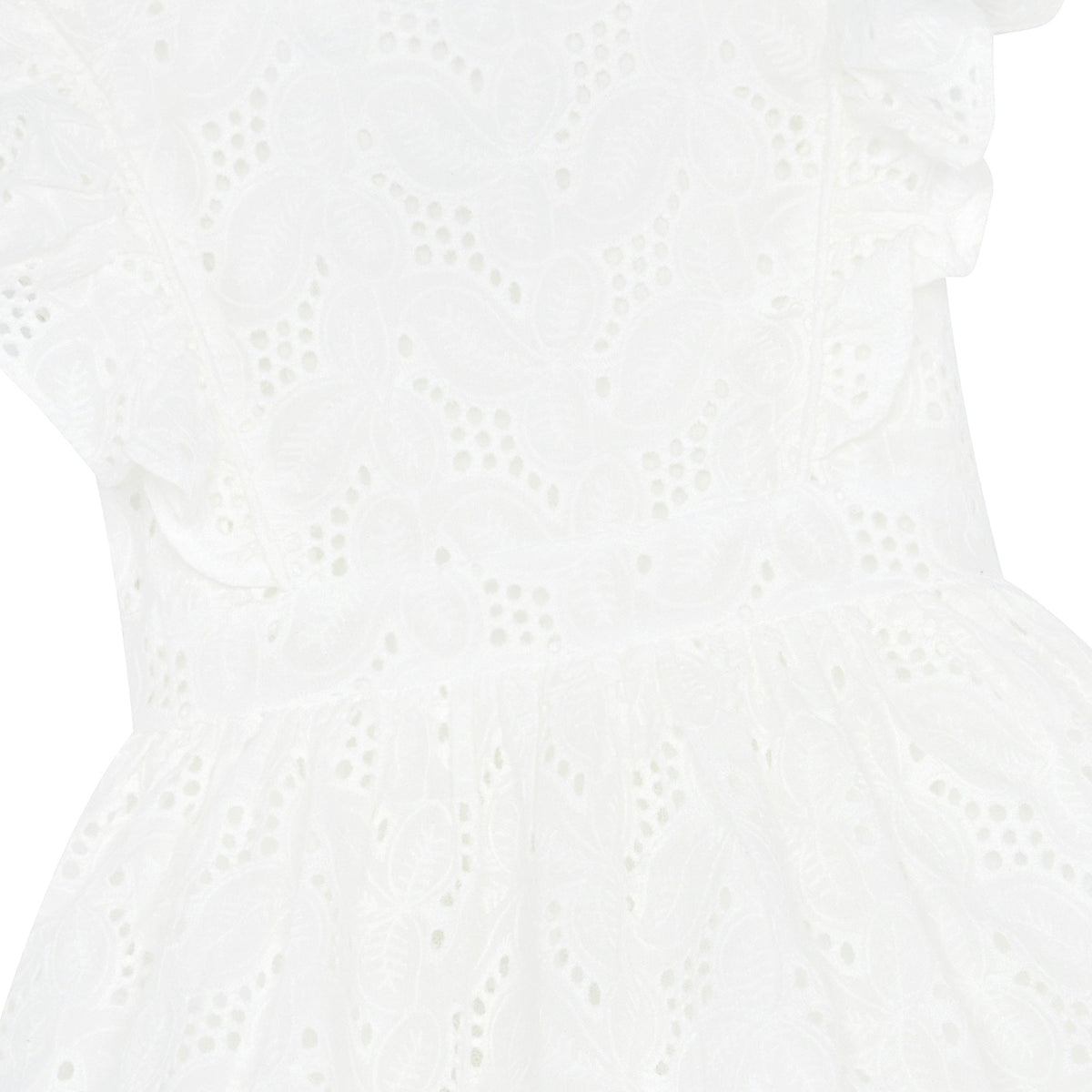 Little Princess Catherine Embroidered Cotton Girls Dress White | Holly Hastie London