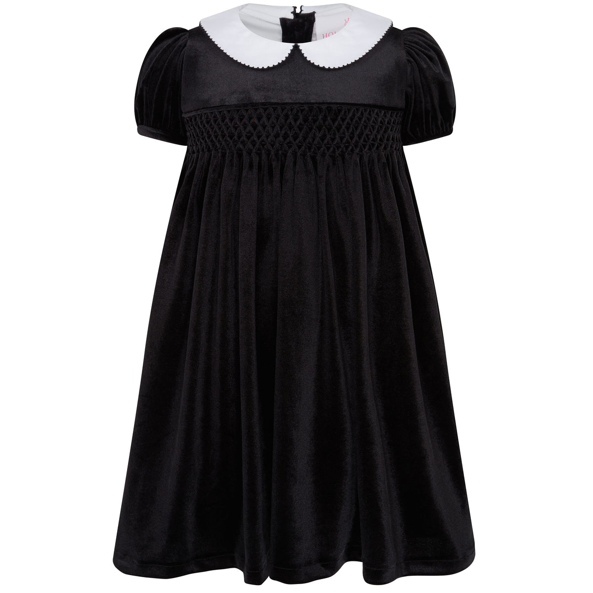 Princess Luna Hand Smocked Velvet Girls Dress, Black | Holly Hastie London Holly Hastie | Girls Fashion Princess Luna Hand Smocked Velvet Girls Dress, Black | Holly Hastie London Holly Hastie | Girls Fashion