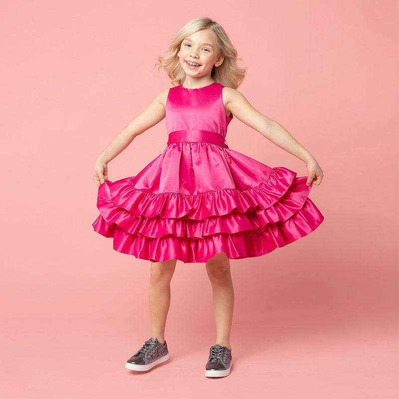 bow dress Layla Pink Bow Dress | Elegant Spring Dress for Birthdays & Parties