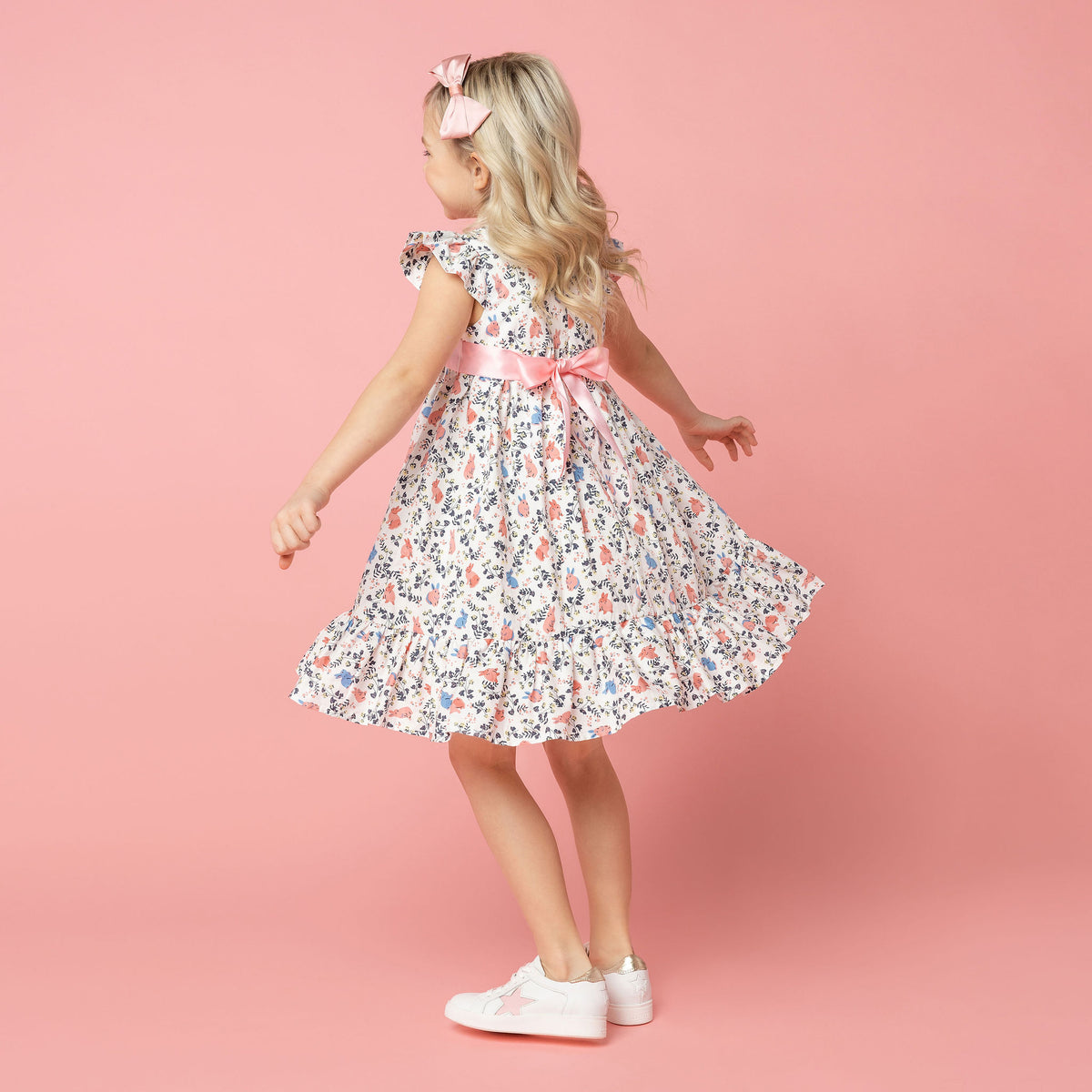Easter Bunny Girls Party Dress, Pink & Blue | Holly Hastie London