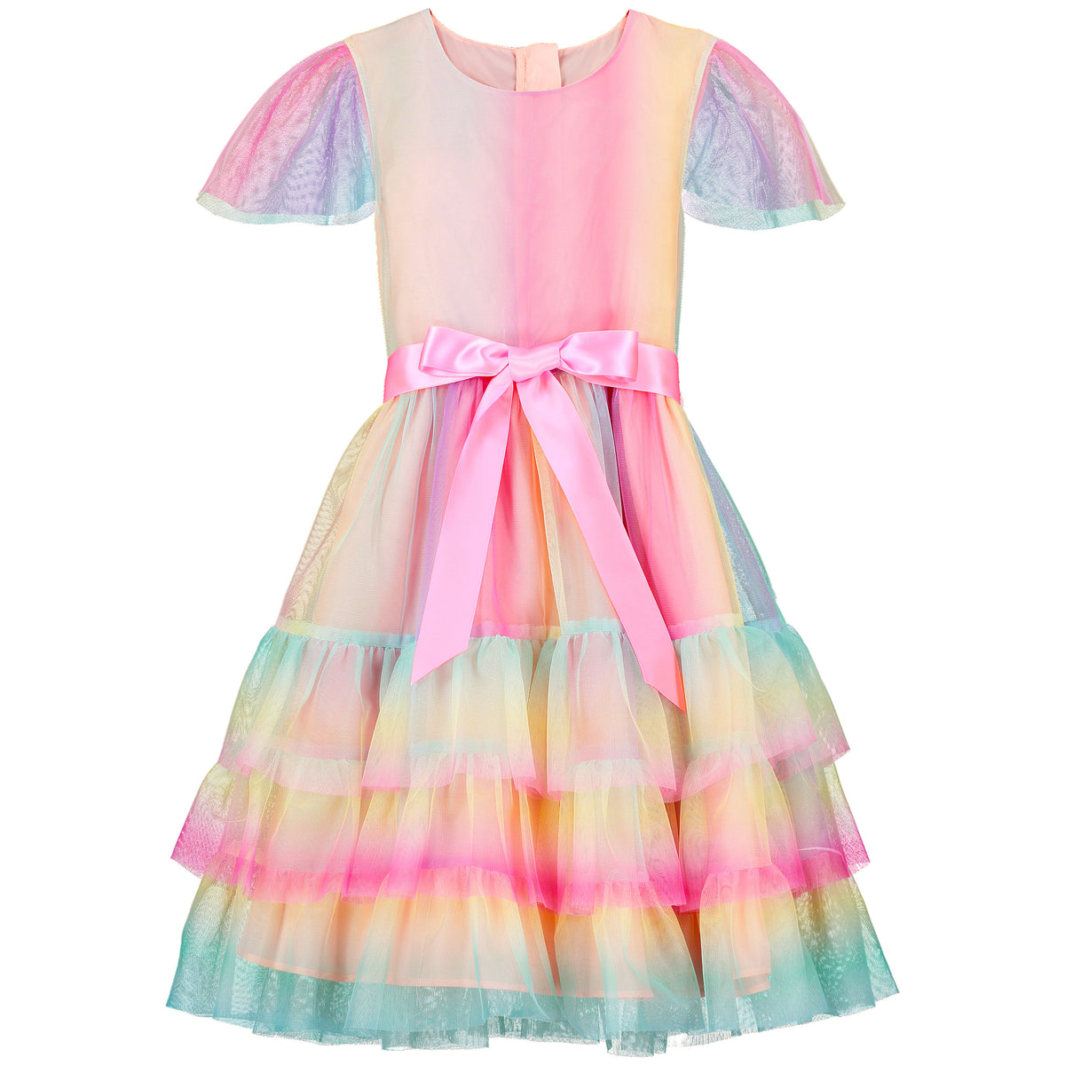 Girls Party Dress Cinderella Rainbow Tulle | Holly Hastie London
