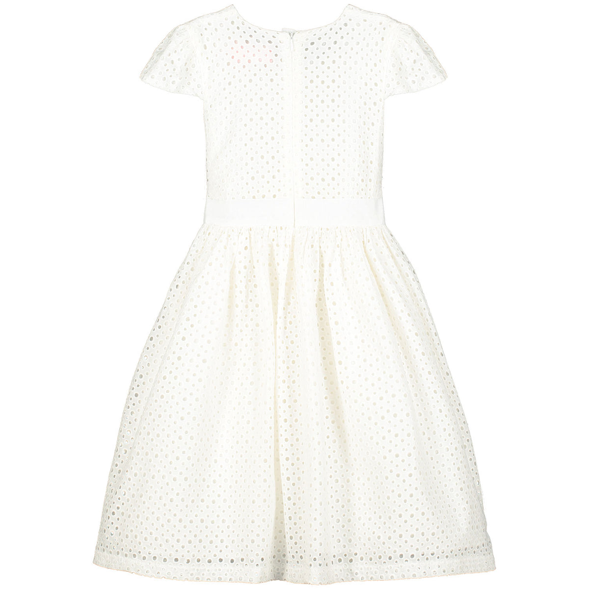 Girls Designer White Cotton Embroidered Dress | Holly Hastie London