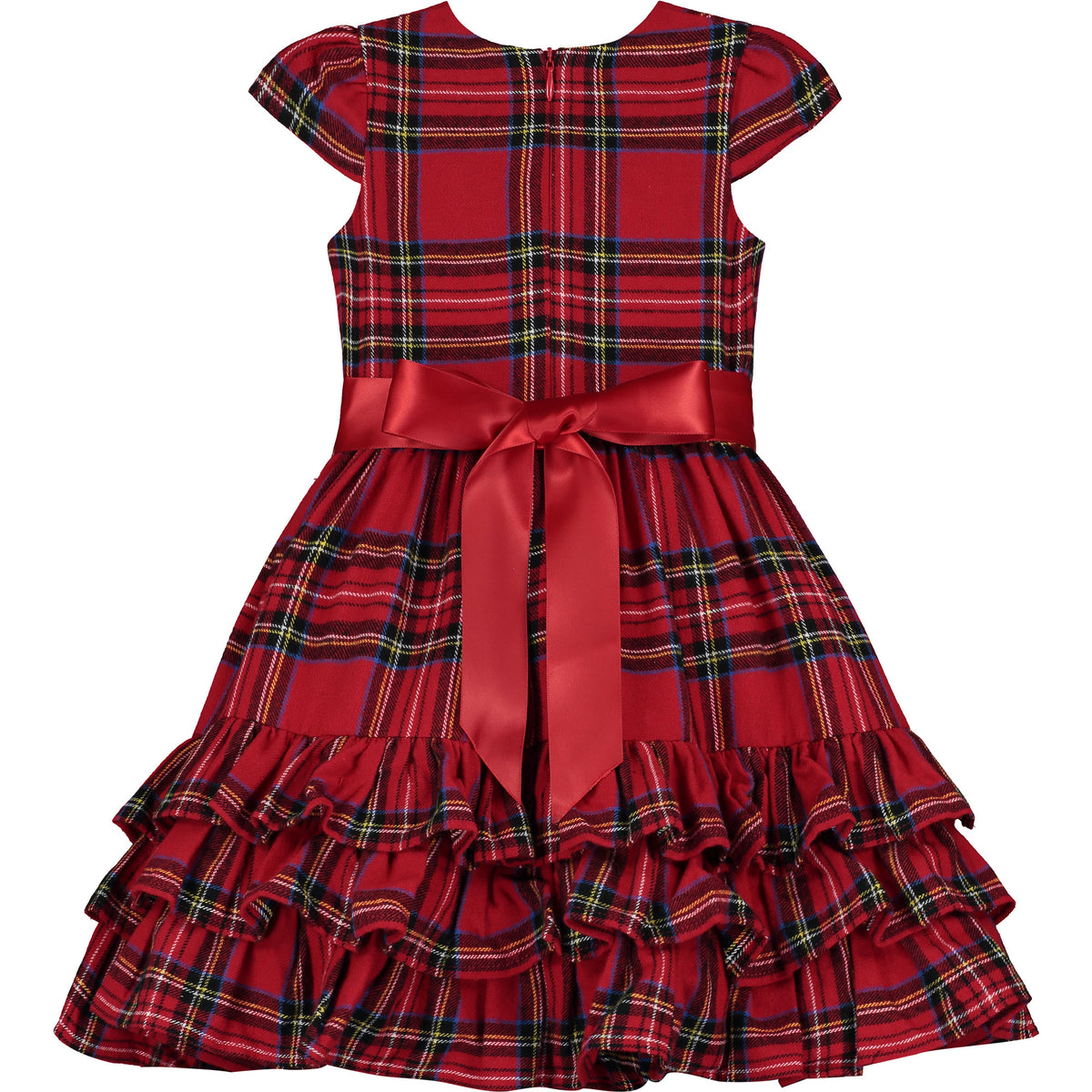 Girls Party Dress Arabella Frill Plaid Tartan Red | Holly Hastie London Holly Hastie | Girls Fashion Girls Party Dress Arabella Frill Plaid Tartan Red | Holly Hastie London Holly Hastie | Girls Fashion