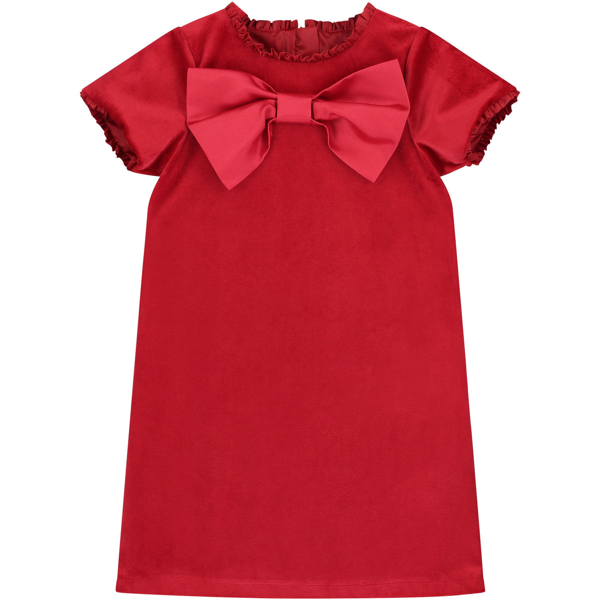Baby Party Dress Coco Bow Velvet Red | Holly Hastie London