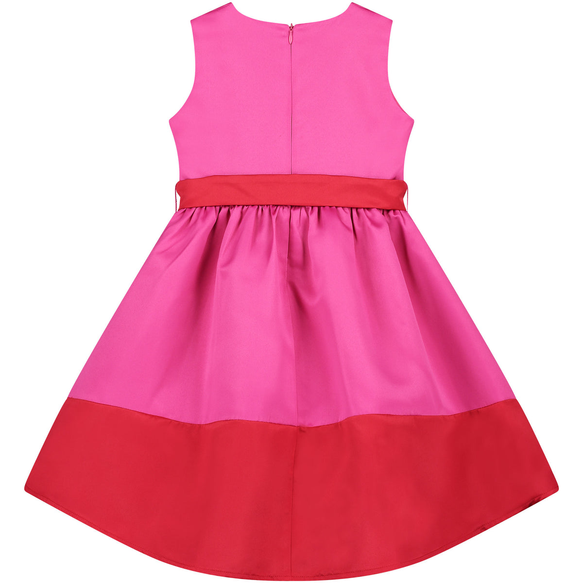 Girls Party Dress Florence Bow Satin Pink & Red | Holly Hastie London Holly Hastie | Girls Fashion Girls Party Dress Florence Bow Satin Pink & Red | Holly Hastie London Holly Hastie | Girls Fashion