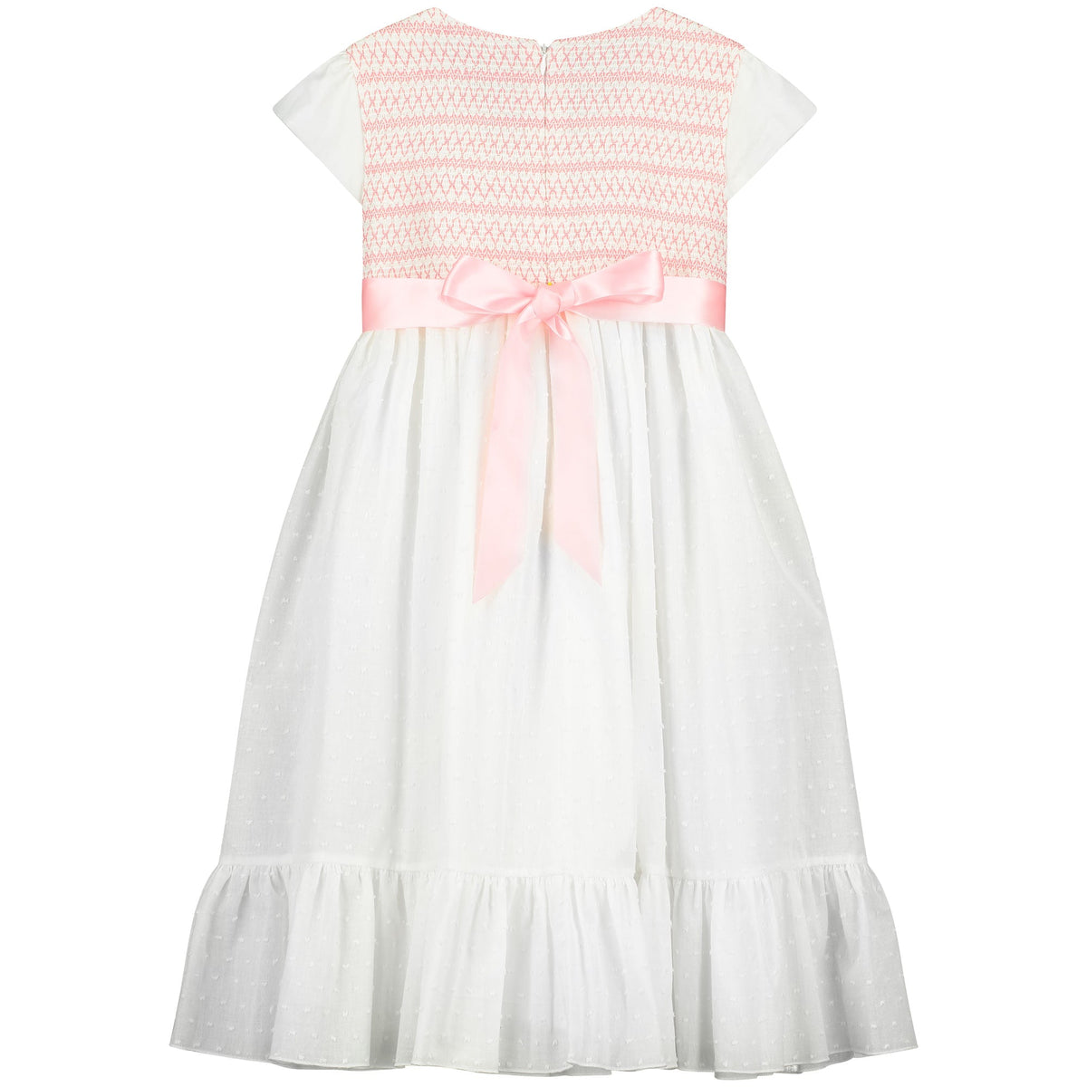 Smocked Cotton Baby Occasion Dress White | Holly Hastie London
