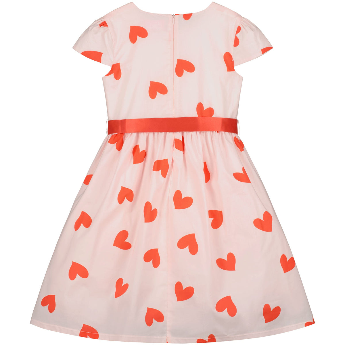 Love Heart Girls Party Dress, Pink & Red | Holly Hastie London